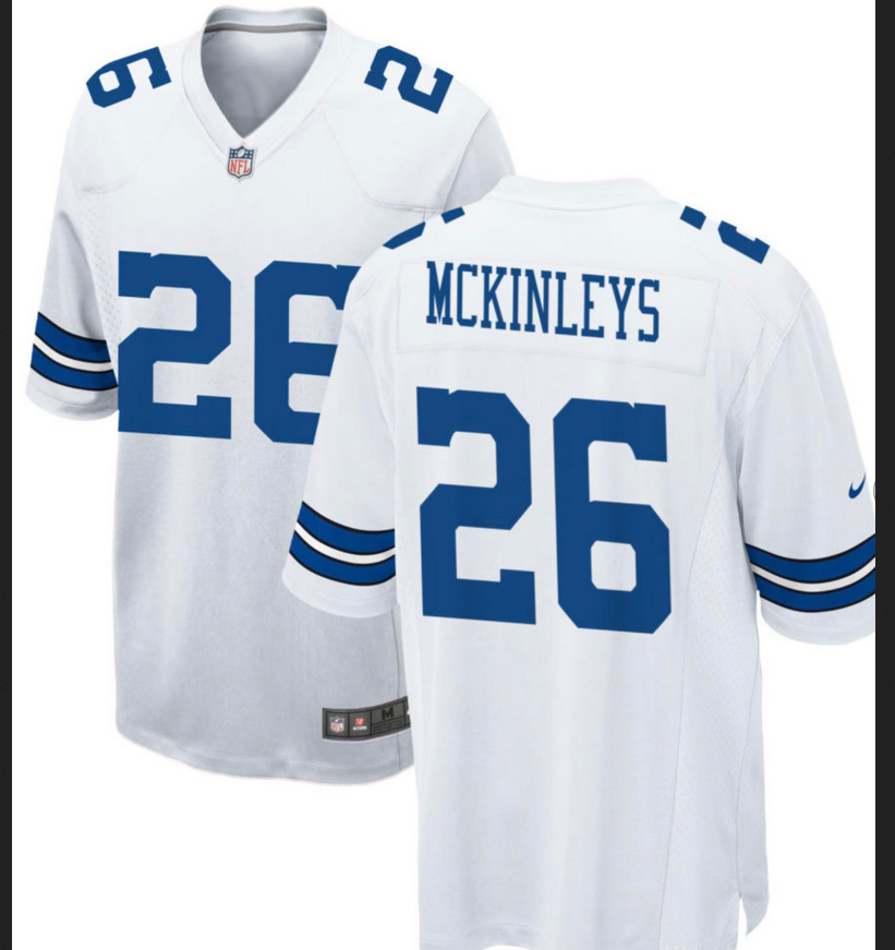 Men 2026 Dallas Cowboys #26 Mckinleys white Nike NFL Jersey 0605001